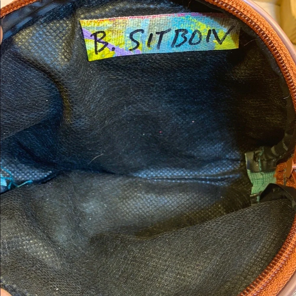 B.Sitbon hand painted pouch unique rooster new